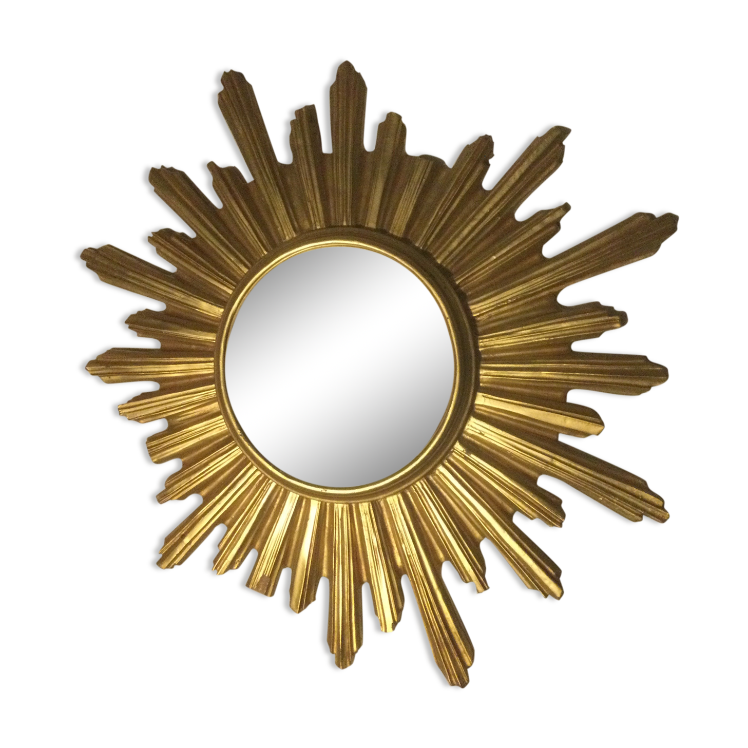 Mirror witch sun in gilded wood 57cm
