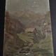 Painting oil on panel landscape mountains early twentieth