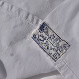 Old linen blend fabric, monogrammed FS with a day.