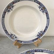 Lot of 5 lily Longchamp hollow plates, iron earth