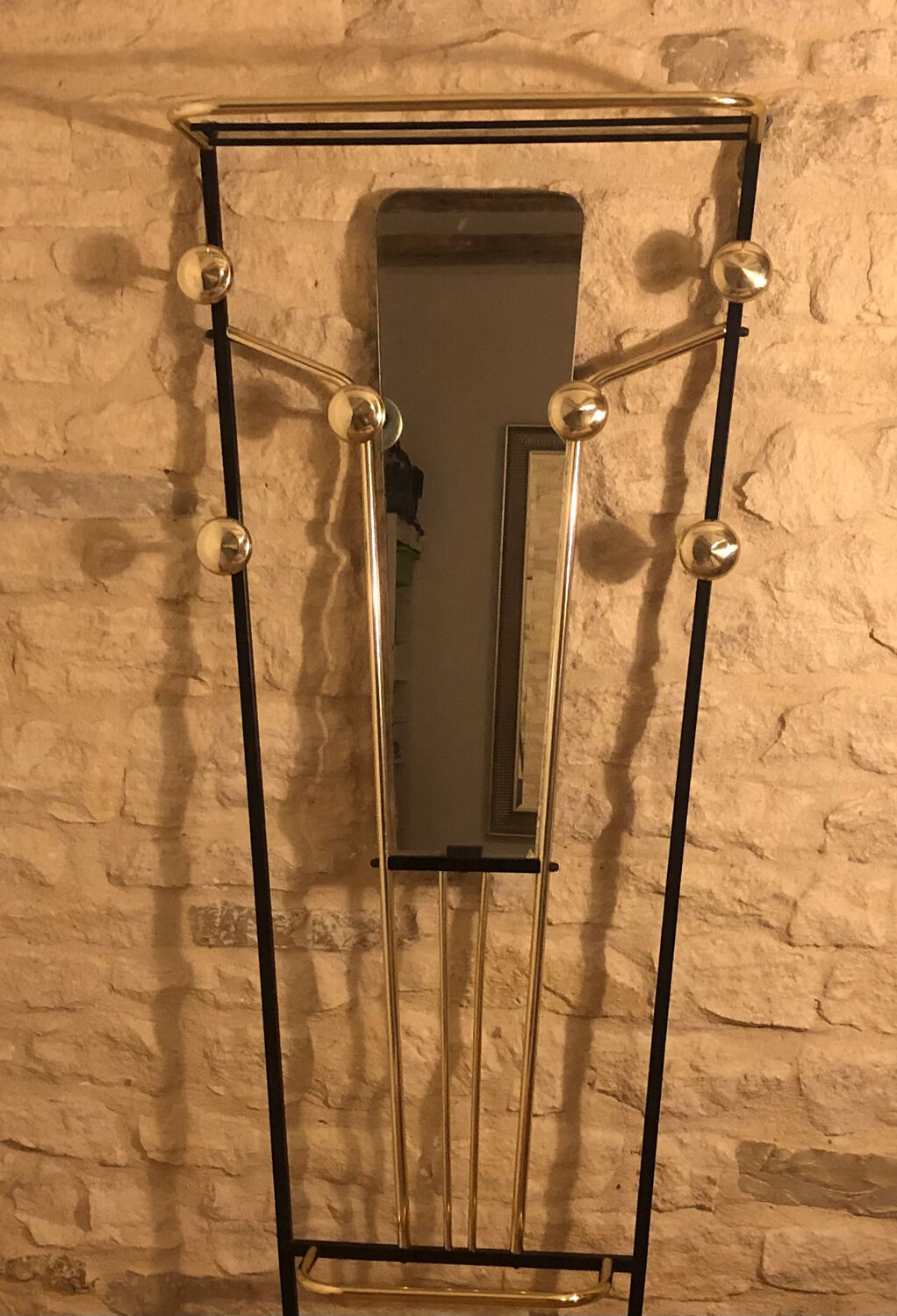 Vintage wall coat rack 1960