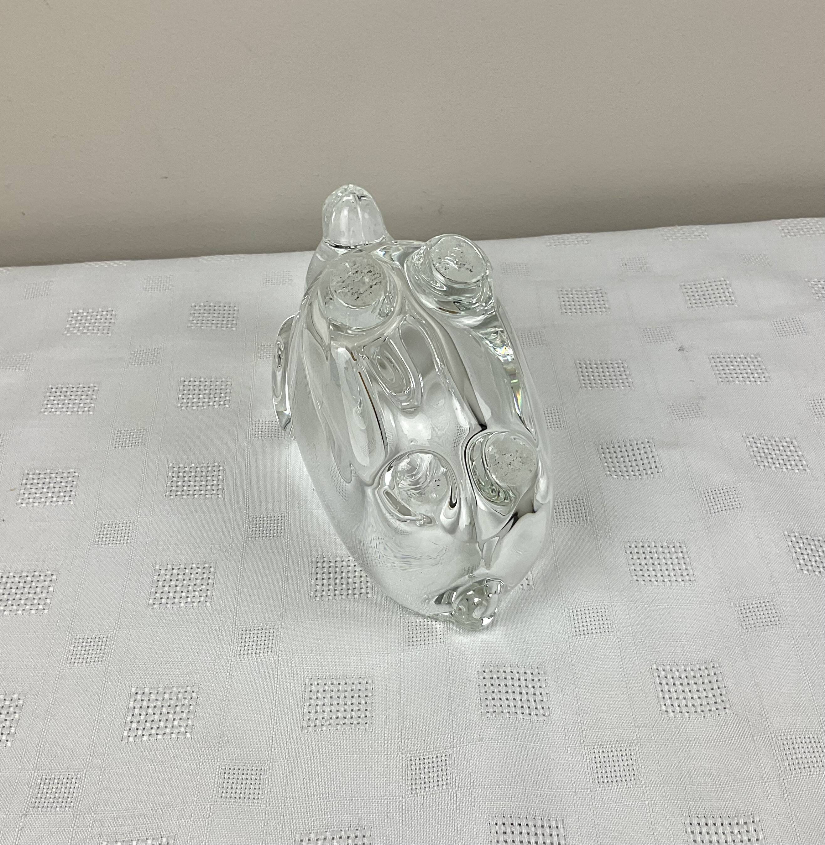 Solid crystal ram ashtray