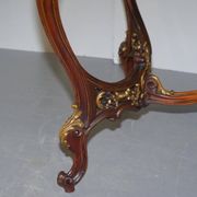 Pine desk with leather and gilding, late Victorian period around 1900.