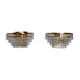 Regency sconces pair, cut crystals, Spain, 1980