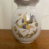 Pichet ancien en céramique de Moustiers blanche décor peint, France