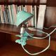 Petite lampe à pince champignon métal vert veilleuse vintage