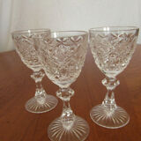 Set de 3 verres ancien cristal st Louis