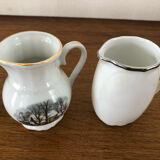 Lot de 4 cruches à lait en porcelaine Vintage