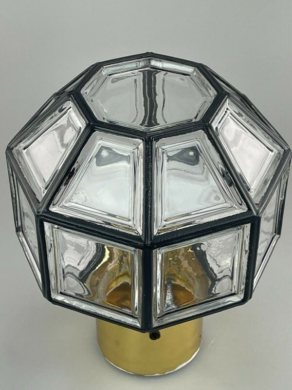 Plafonnier Limburg verre espace age design 60s 70s