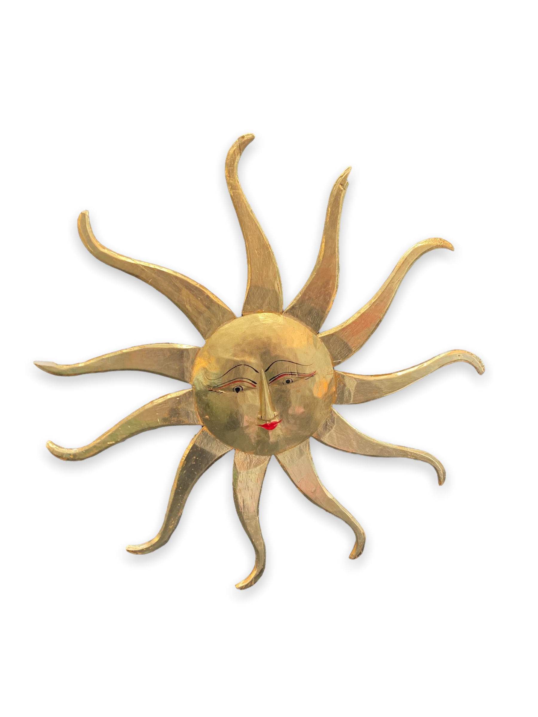 Sun in gilded wood