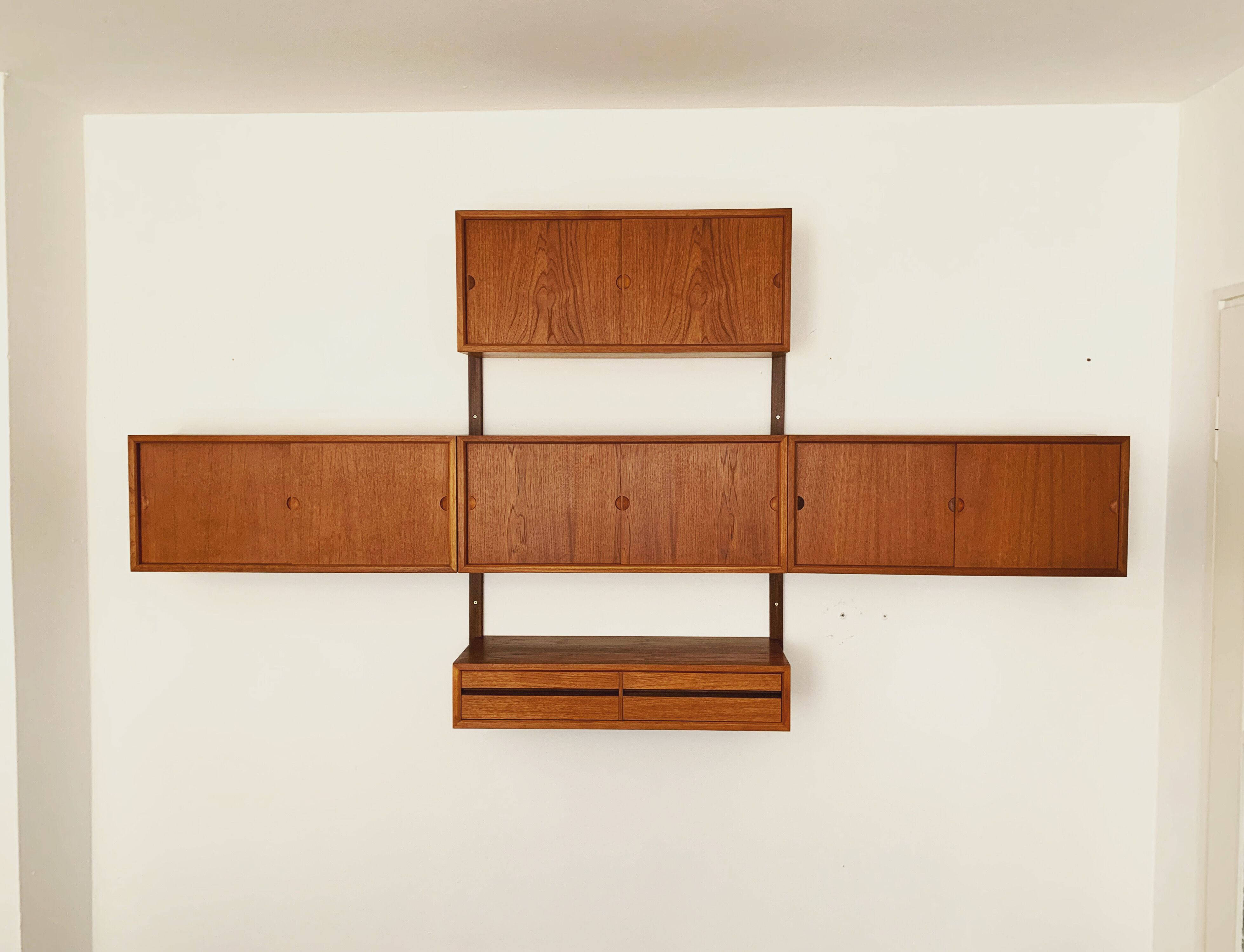 Danish modular teakwood  wall unit