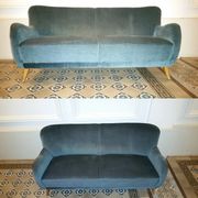 Sofa sofa 3 seats 50/60s Danish sculptural