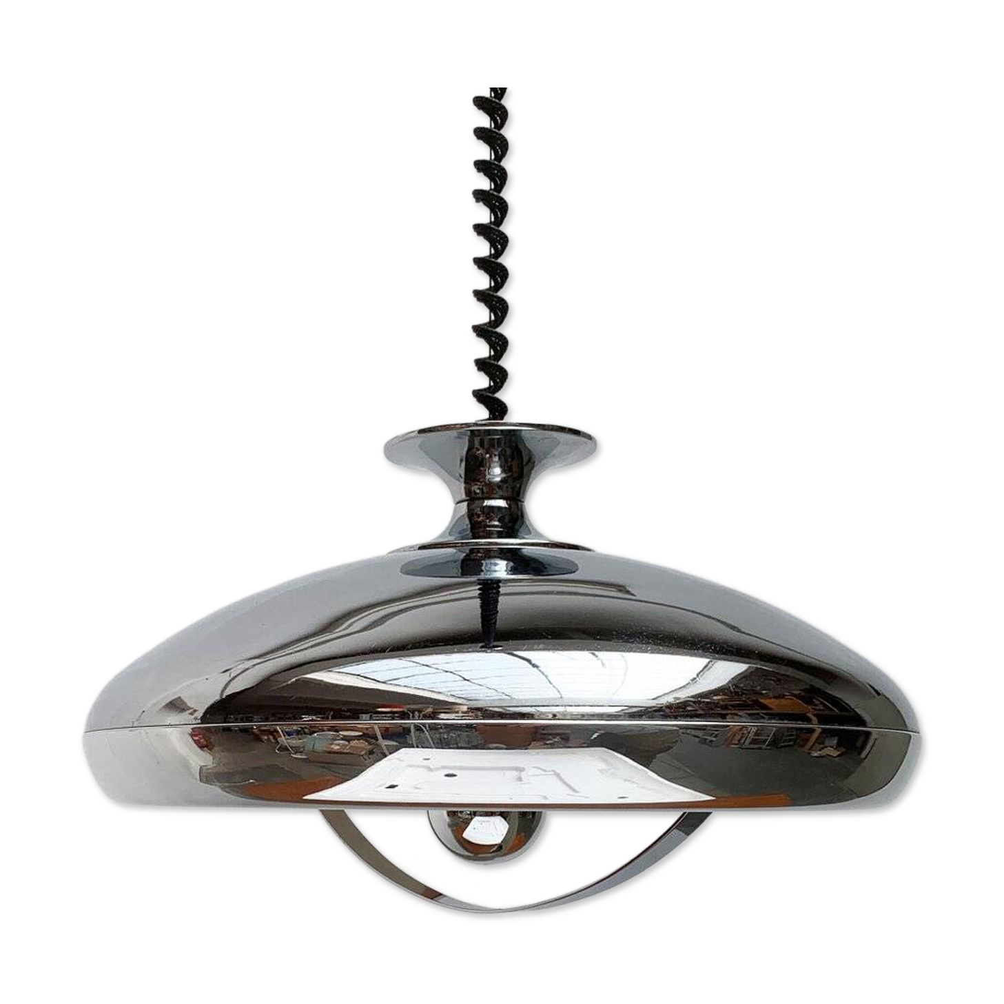 Suspension Ufo Space Age italienne du milieu du siècle
