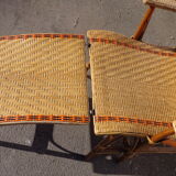 Rattan chaise longue