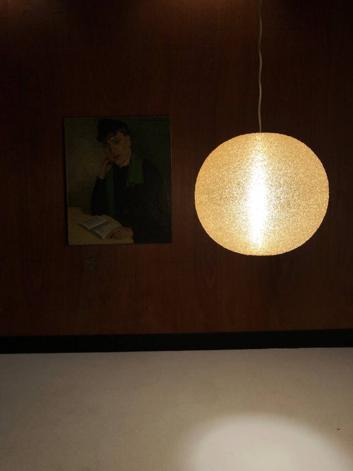 Vintage Rotaflex ball pendant light circa 1960