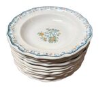 Our deep ceramic plates from Gien "Moustiers with pomegranate"