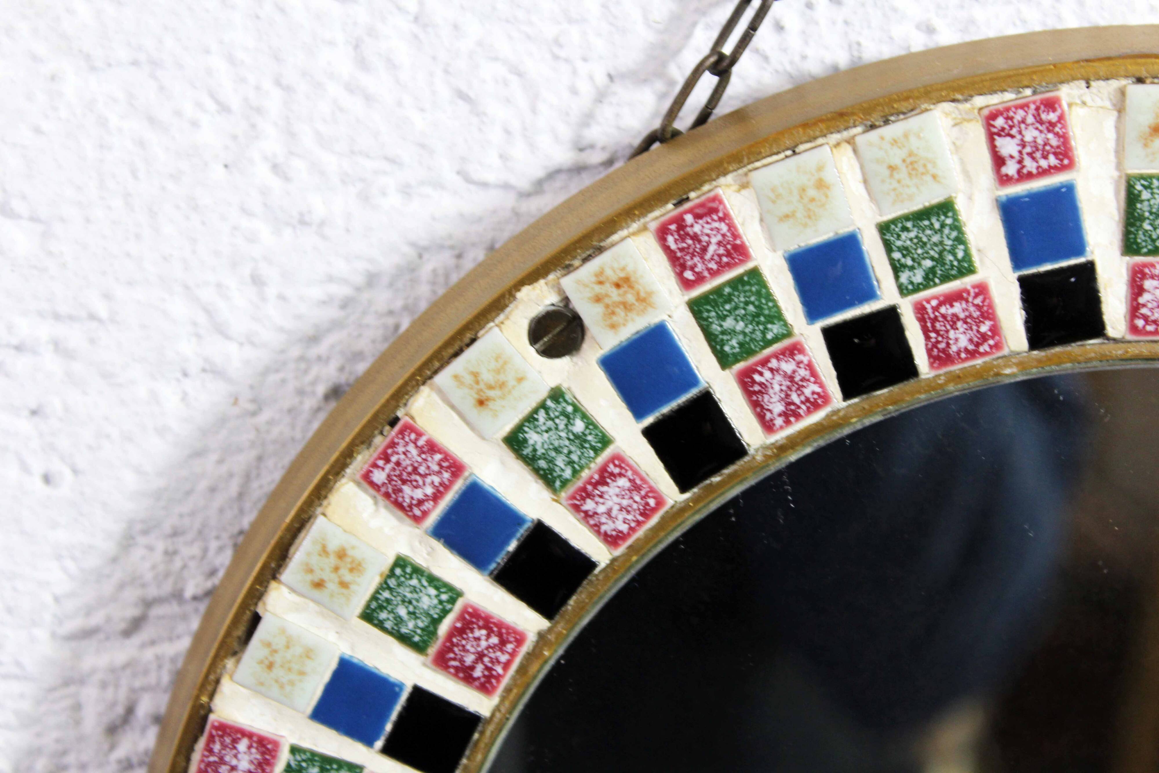 Vintage earthenware mirror 1970