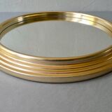 Mirror top in gilded aluminum, diameter 29 cm