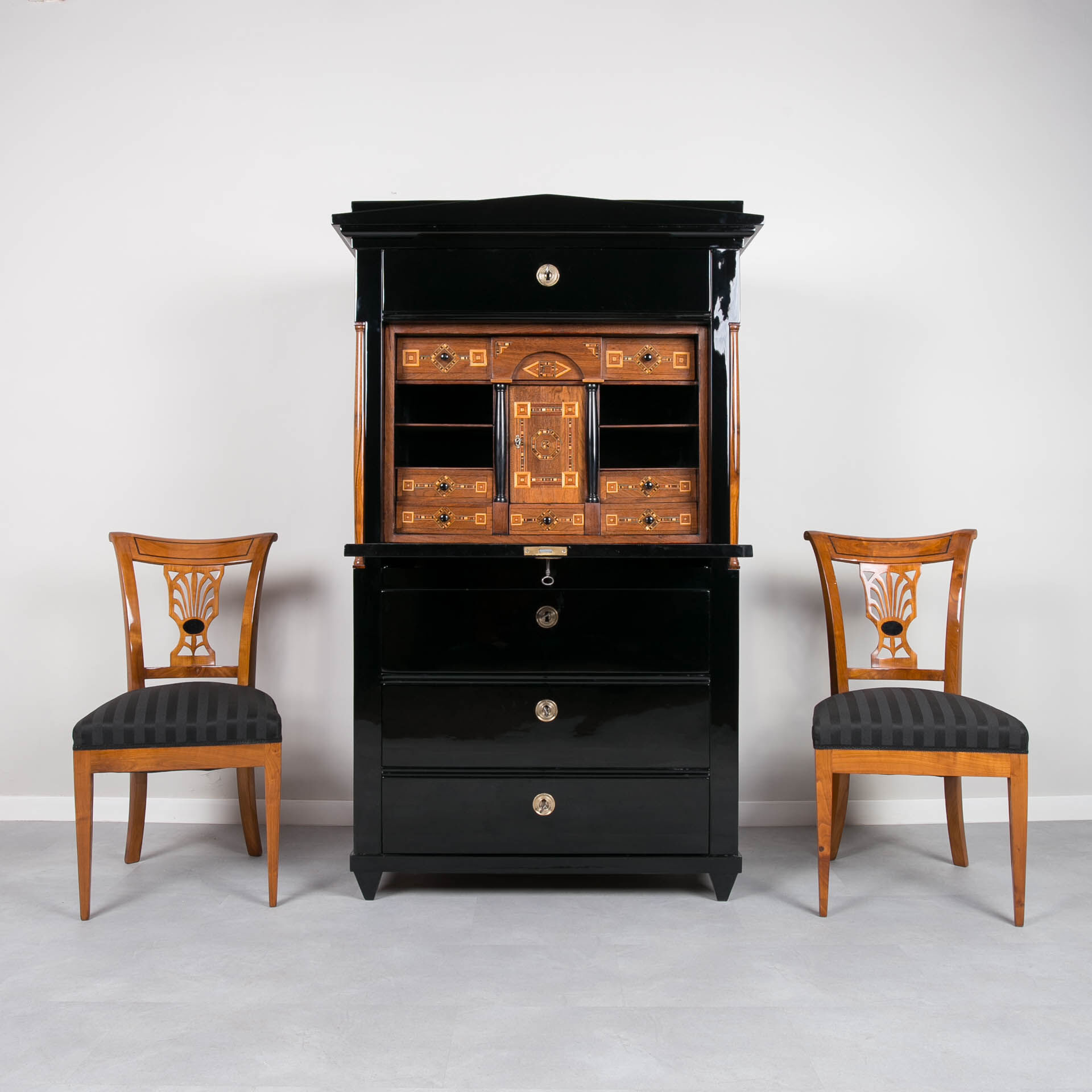 Biedermeier Secreter, Germany, 19th century.