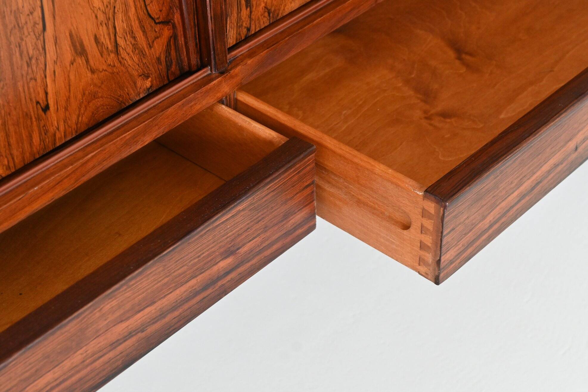 Gunni Omann highboard model 13 in rosewood Omann Jun Denmark 1960