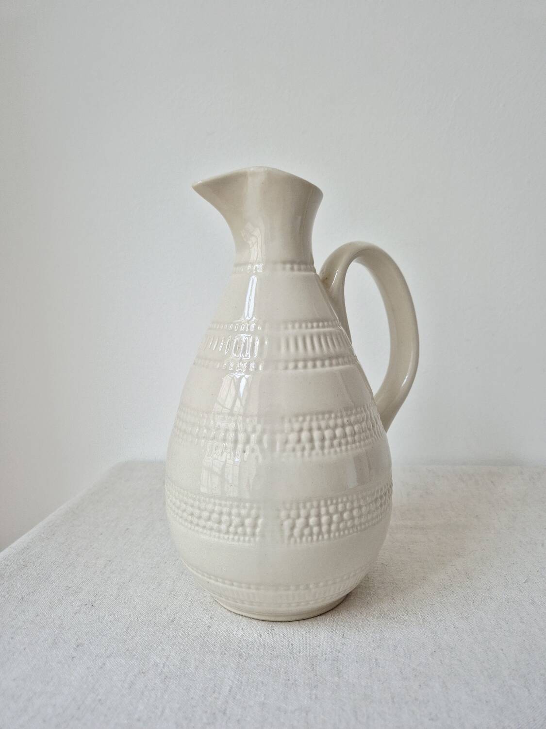 Stoneware Carafe/Vase '1970s "Grespots" - Digoin France Vintage