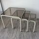 Series of 3 vintage pull-out tables from the 70s
