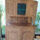 Art Deco two-body sideboard in natural chestnut.