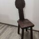 Vintage brutalist brutalist carved wooden chair