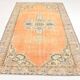 6x9 Vintage Pale Orange Oushak Handmade Vintage Rug, 176x260 Cm