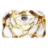 Suspension Palwa, laiton doré et verre cristal, Allemagne, années 1970