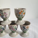 Set of 5 stoneware egg cups