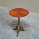 Antique wooden and brass side table, 19th century.