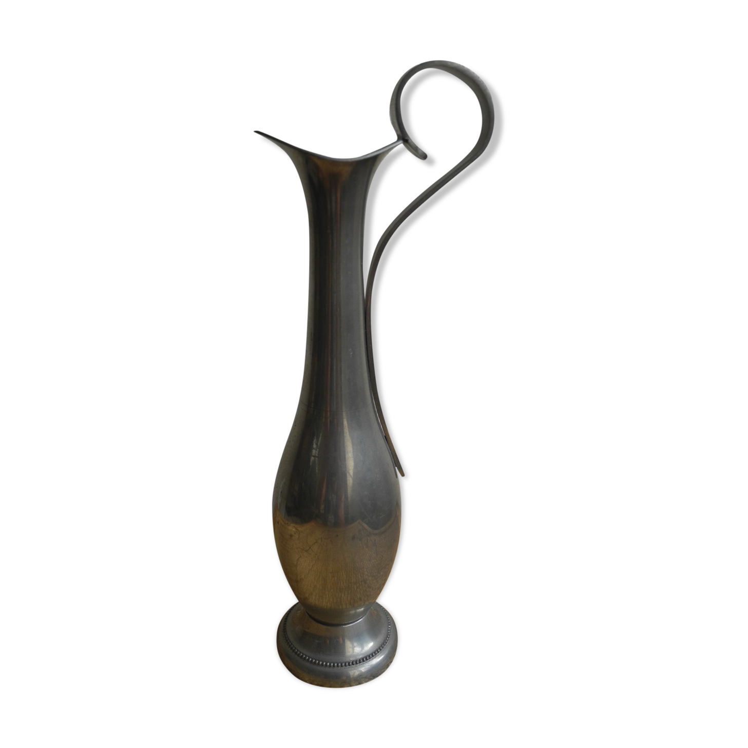 old tin ewer 95% deco pourer old french pewter ewer