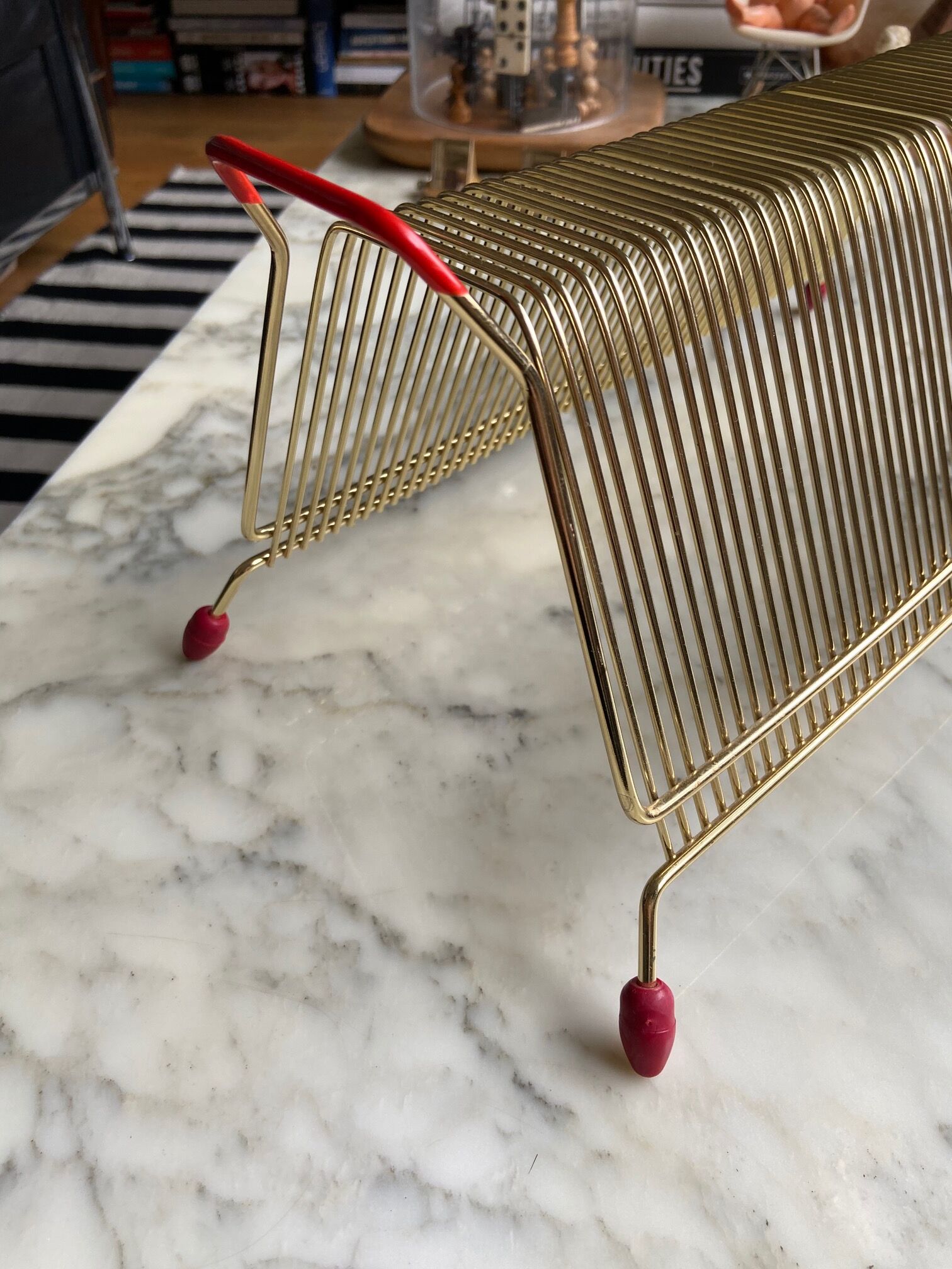 Gold metal vinyl holders