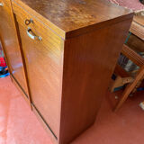 Double filing cabinet with vintage curtain from the 40/50 period