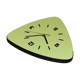 Yellow formica triangular clock
