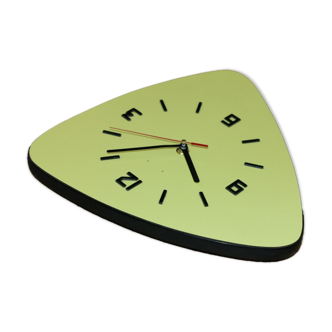 Yellow formica triangular clock