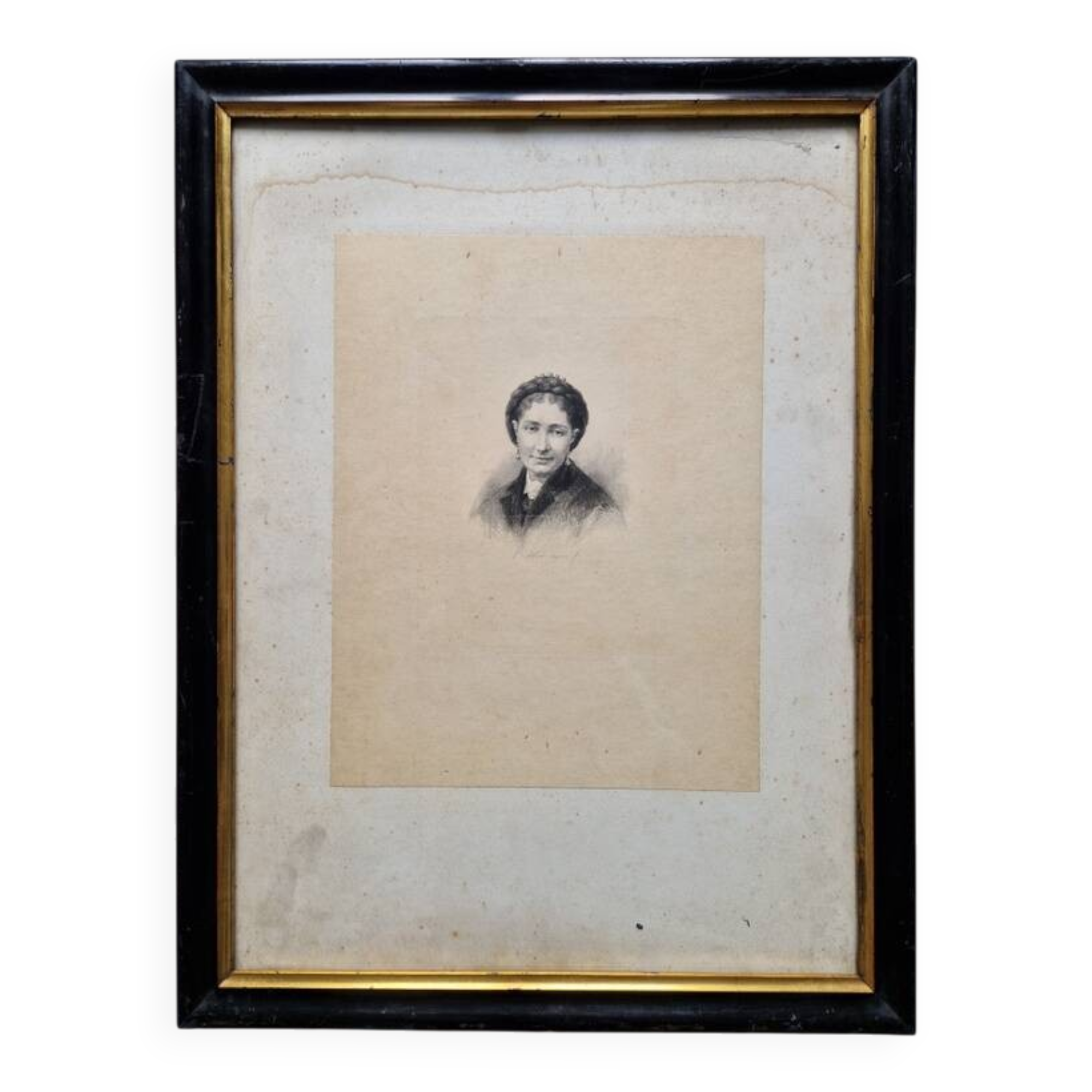 Eugène Abot (1836-1894) Etching - Portrait of a woman