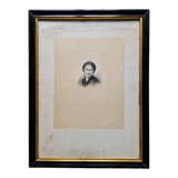 Eugène Abot (1836-1894) Etching - Portrait of a woman