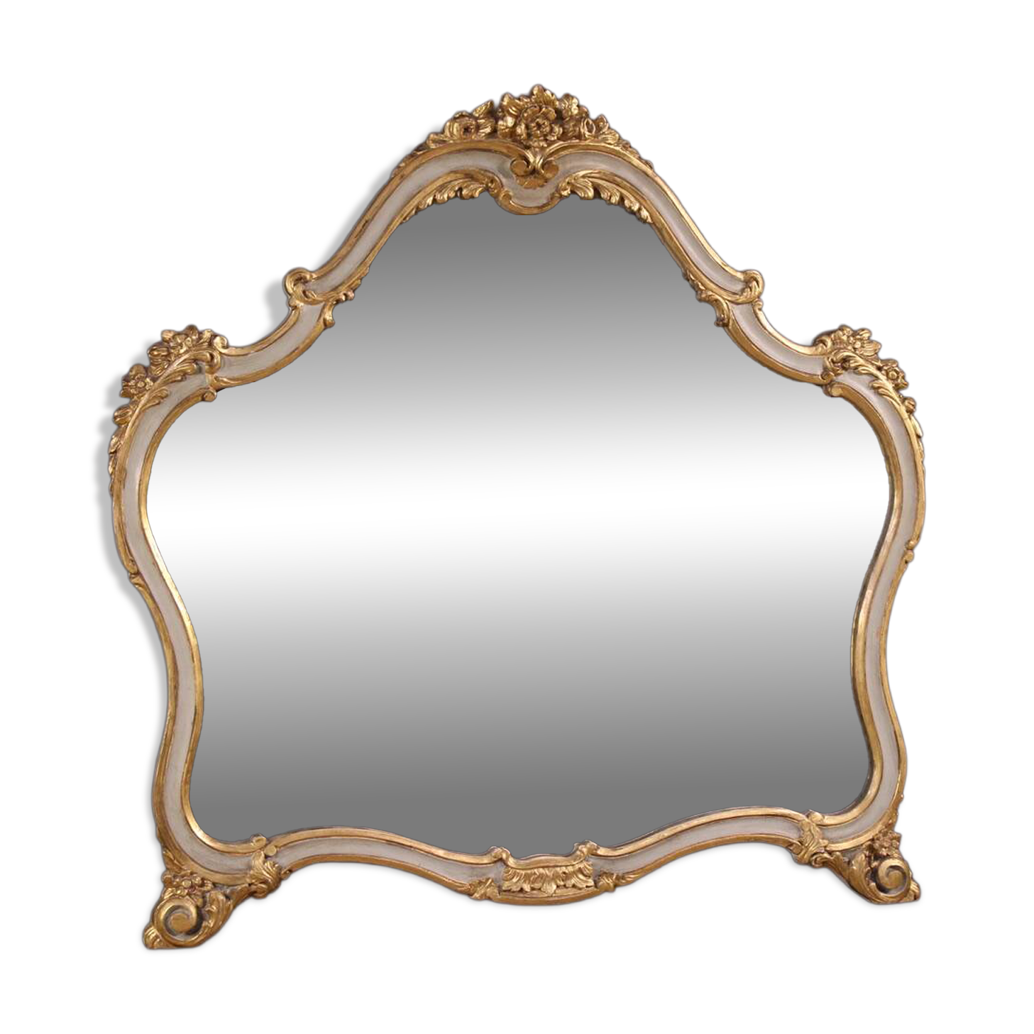 20th century lacquered and gilded Italian mirror
