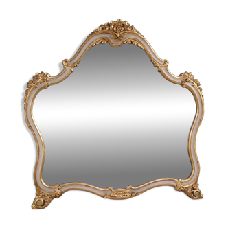20th century lacquered and gilded Italian mirror