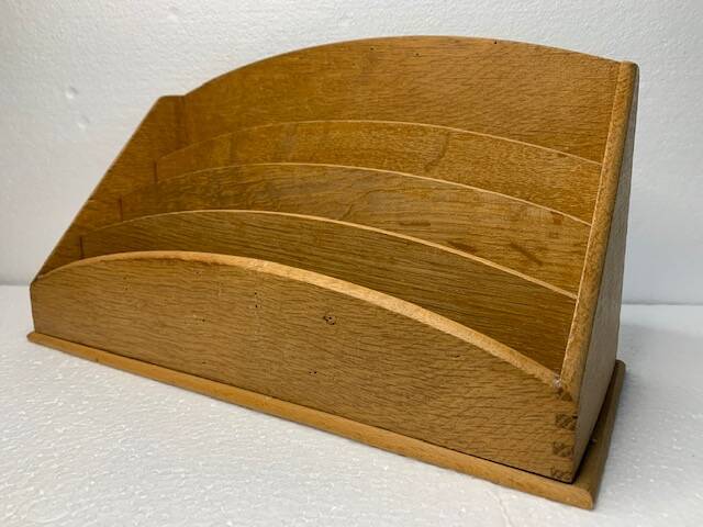 Old wooden mail holder 4 compartments
