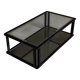 Grande Table basse en métal, verre et miroir 1970