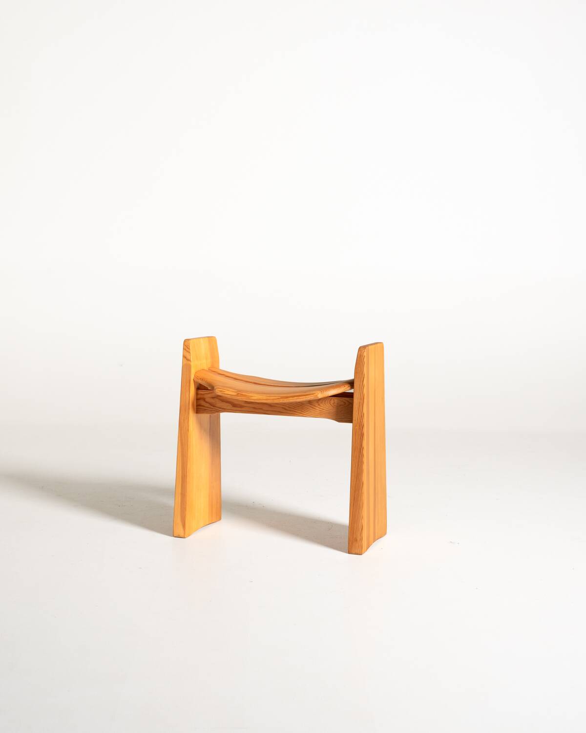 “Jonte” Pine Stool by Gilbert Marklund for Furusnickarn AB, Sweden, 1969