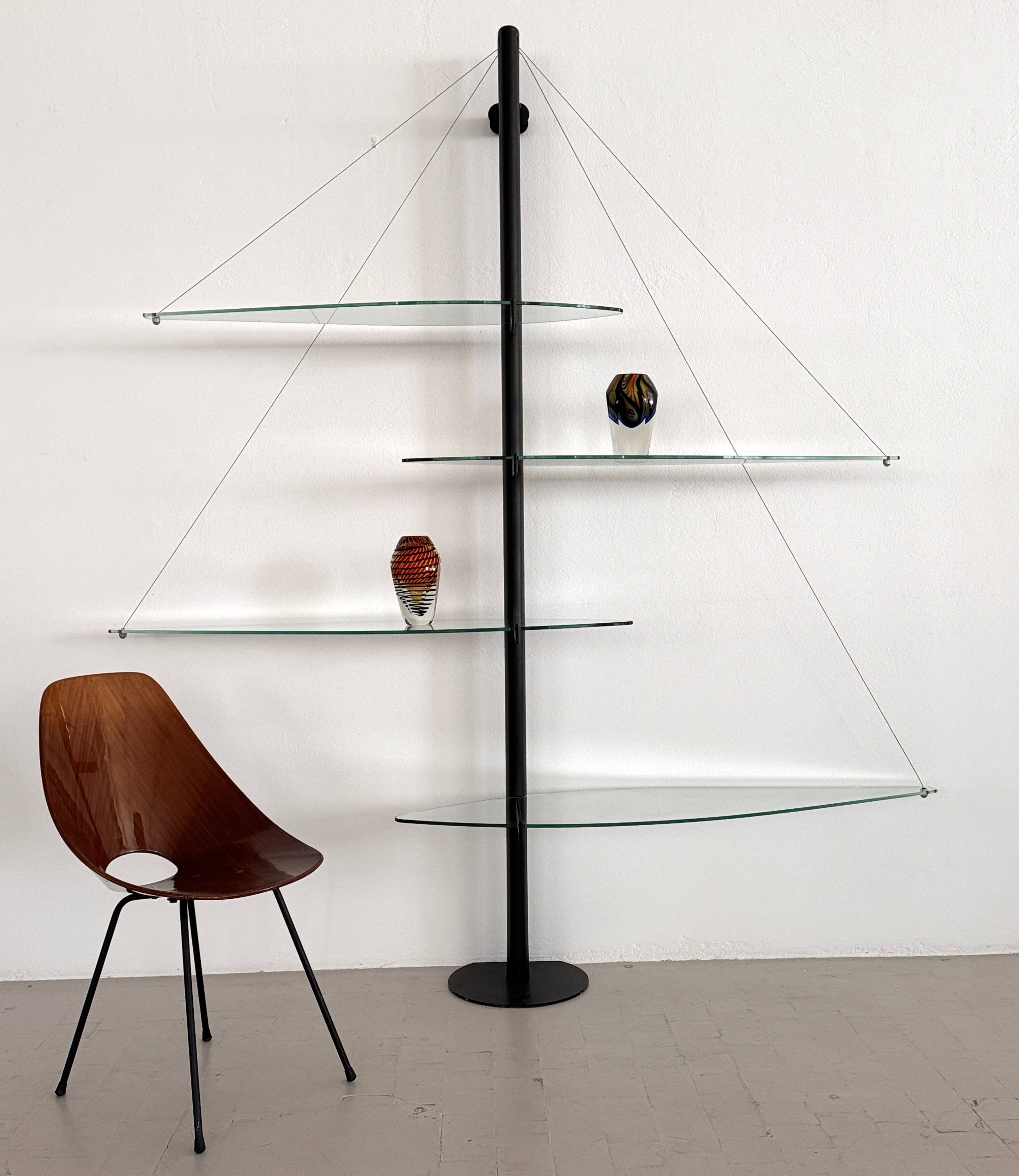 Italian Vintage Shelf Fiordiluna by Tobia Scarpa for Goppion, 1950s