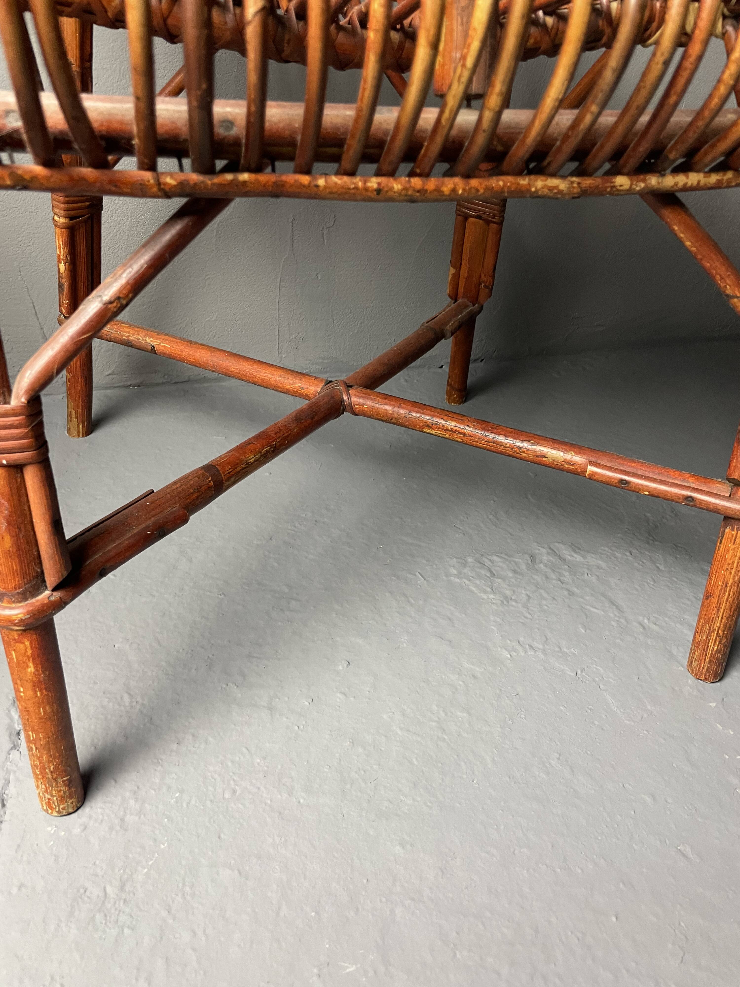 Paire de fauteuils en rotin 1930