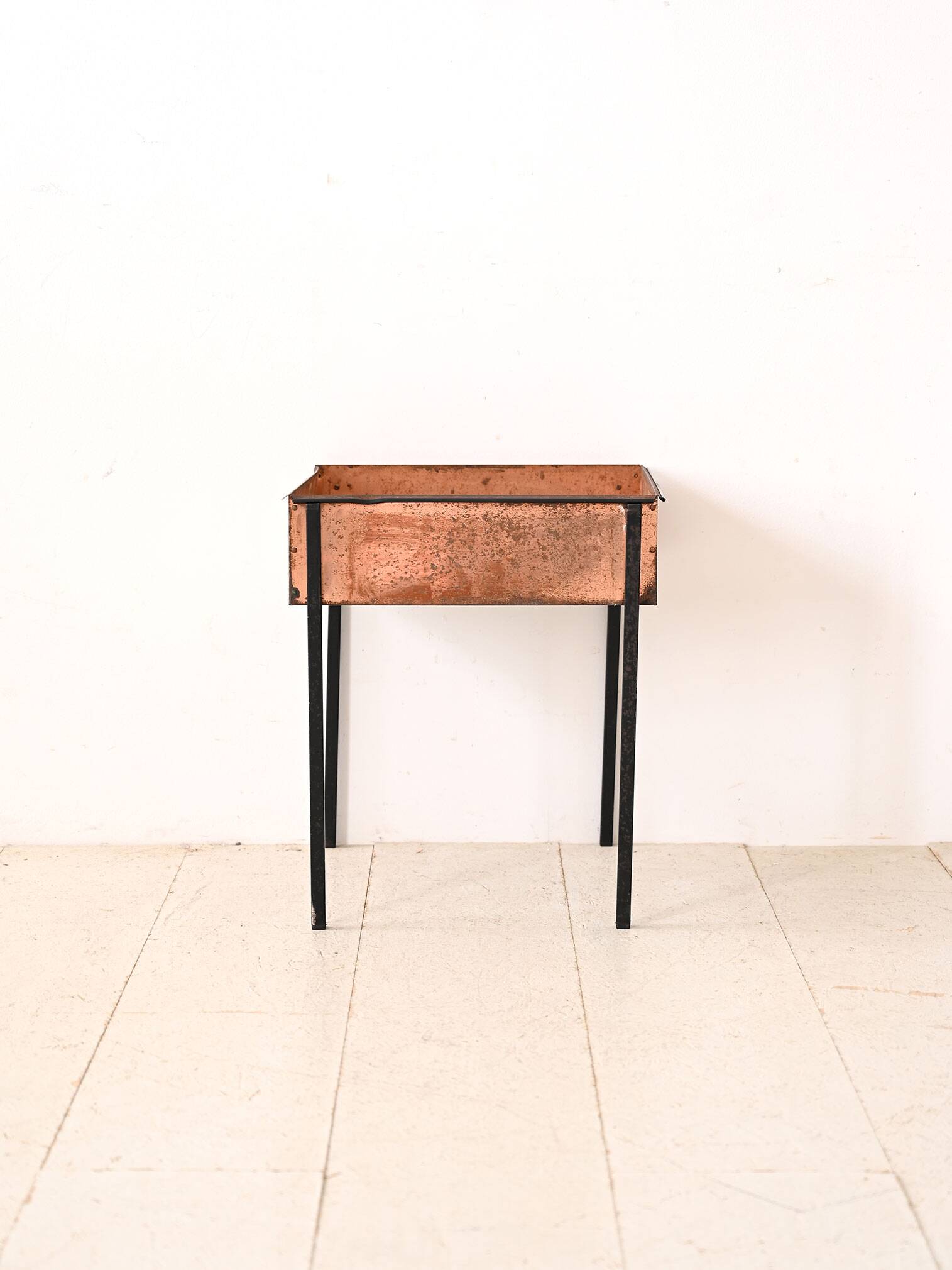 Vintage metal planter