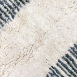 Moroccan Berber rug Boujaad ecru with gray patterns 236x170cm