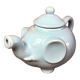 Old Teapot Elephant Shape Ceramic Sky Blue Vintage #A472b