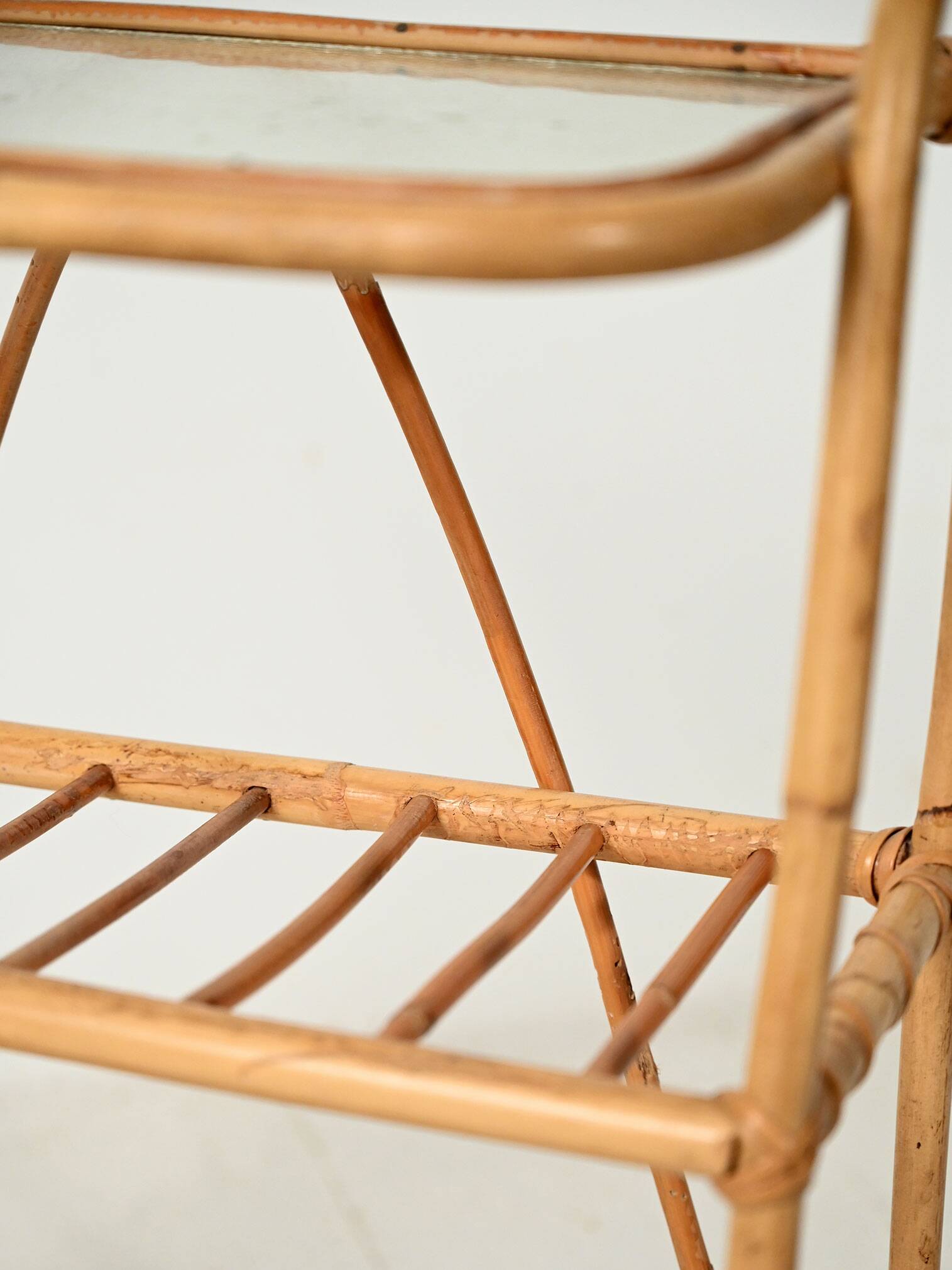 Scandinavian Bamboo Magazine Rack, 1960s